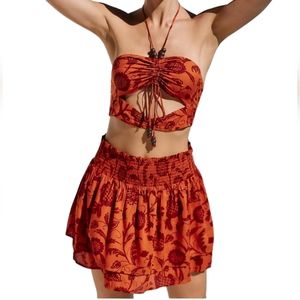 Anthropologie Skirt Set L/XL